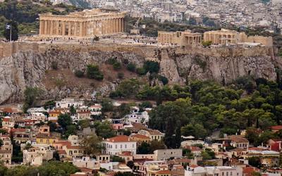 Η Ακρόπολη της Αθήνας και ο Παρθενώνας στο ηλιοβασίλεμα
