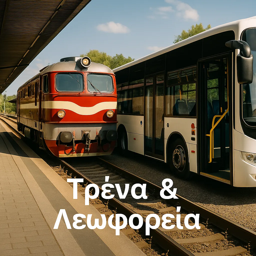 Τρένα και λεωφορεία για ταξίδι